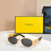 FIRST CRYSTAL OVAL FRAME SUNGLASSES 7067 IN METAL