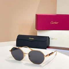 PREMIÈRE GEOMETRIC FRAME SUNGLASSES CT0484S IN METAL