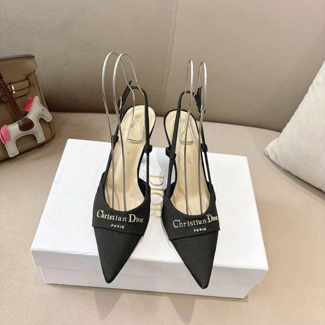 MY DD SLINGBACK PUMP 85MM IN BLACK DENIM