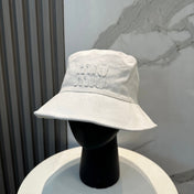 MM BUCKET IN WHITE VELVET WITH LOGO