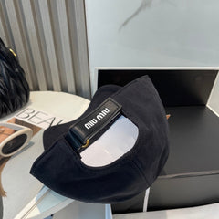 MM BASEBALL CAP IN BLACK FABRIC BRAND EMBROIDERY