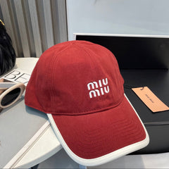 MM BASEBALL CAP IN RED FABRIC STYLE 9