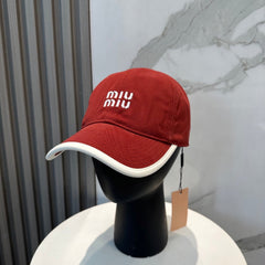MM BASEBALL CAP IN RED FABRIC STYLE 9