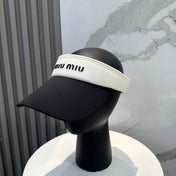 MM SPORT VISOR CAP IN BLACK MIX WHITE FABRIC