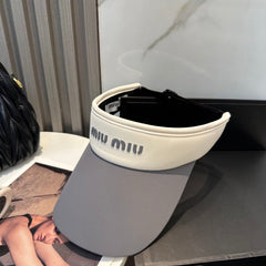 MM SPORT VISOR CAP IN GRAY MIX WHITE FABRIC