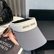 MM SPORT VISOR CAP IN GRAY MIX WHITE FABRIC