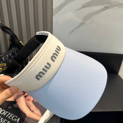 MM SPORT VISOR CAP IN PASTEL BLUE MIX WHITE FABRIC