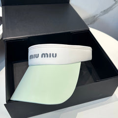 MM SPORT VISOR CAP IN PASTEL GREEN MIX WHITE FABRIC