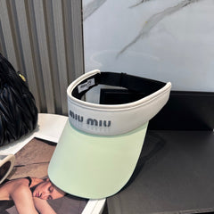 MM SPORT VISOR CAP IN PASTEL GREEN MIX WHITE FABRIC