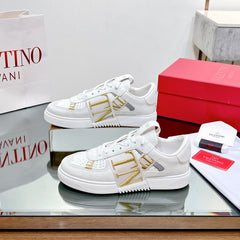 VALENTINO 25S GARAVANI VL7N SNEAKERS IN WHITE MIX YELLOW LAMBSKIN