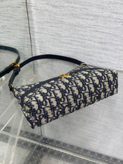 MONTAIGNE CIGALE MINI 24 BAG IN BLUE DIOR OBLIQUE JACQUARD