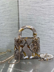 MINI 17 LADY BAG IN COLORFUL SNAKESKIN PATTERN LAMBSKIN 225983