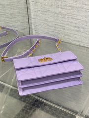 MISS CARO MINI BAG 17 IN BABY PURPLE MACROCANNAGE LAMBSKIN