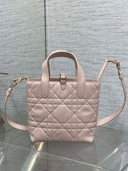 DIOR 25S ALWAYS MINI BAG 16 IN LIGHT PINK MACROCANNAGE CALFSKIN GOLD HARDWRE