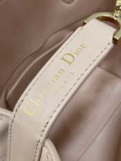 DIOR 25S ALWAYS MINI BAG 16 IN LIGHT PINK MACROCANNAGE CALFSKIN GOLD HARDWARE