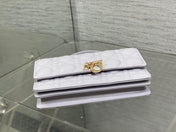 DIOR 25S DIOR TALK PHONE POUCH 21 IN PALE LILAC CALFSKIN GOLD HARDWARE
