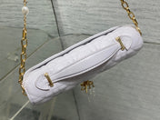 DIOR 25S DIOR TALK PHONE POUCH 21 IN PALE LILAC CALFSKIN GOLD HARDWRE
