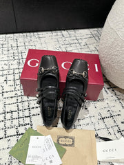 MARY JANE FLAT IN BLACK CALFSKIN