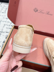 LP 26S SUMMER CHARMS WALK LOAFER IN DARK BEIGE SUEDE GOLD HARDWARE