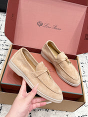 LP 26S SUMMER CHARMS WALK LOAFER IN DARK BEIGE SUEDE GOLD HARDWARE