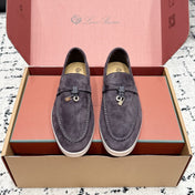LP 26S SUMMER CHARMS WALK LOAFER IN PURPLE GRAY SUEDE GOLD HARDWARE