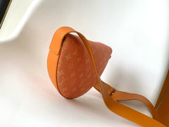 LV 25S MOON CROSSBODY BAG 24 IN ORANGE MONOGRAM CANVAS AND CALFSKIN