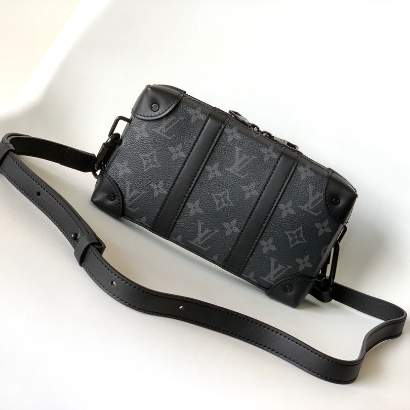 LV 25S SOFT TRUNK BAG 22 IN MONOGRAM ECLIPSE CANVAS AND CALFSKIN
