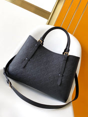 LV 25S BABYLONE TOTE GM BAG 37 IN BLACK CALFSKIN GOLD HARDWARE