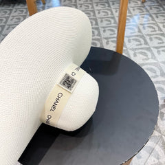 WIDE BRIM STRAW HAT WHITE 672707