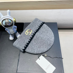 BEANIE HAT IN RHINO GRAY WOOL 416414