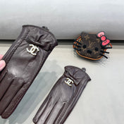GLOVES IN BRUNETTE BROWN LAMBSKIN 415821