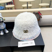 BUCKET HAT IN WHITE LAMB FUR 419468