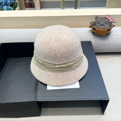 BUCKET HAT IN BISQUE BEIGE WOOL BLEND 426246