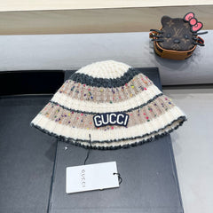 STRIPED KNITTED BUCKET HAT COLORFUL 428101