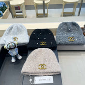 BEANIE HAT IN CLOUD GRAY WOOL 430081