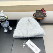 BEANIE HAT IN CLOUD GRAY WOOL 430081
