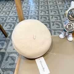 AUSTRALIAN BERET HAT IN BEIGE WOOL FELT 431714