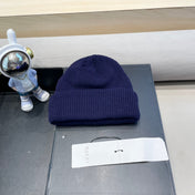 BEANIE HAT IN NAVY BLUE WOOL 433462