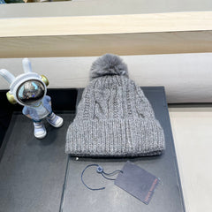 BEANIE HAT IN GRAY WOOL 433485