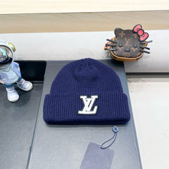 BEANIE HAT IN NAVY BLUE  WOOL 435030