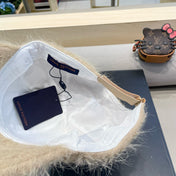 BASEBALL CAP IN BEIGE RABBIT FUR 434938