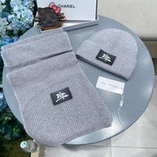 SET CLASSIC SCARF AND HAT IN GRAY RABBIT WOOL 434626
