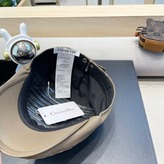 BAKER BOY HAT IN GRAYISH BROWN LEATHER 436767