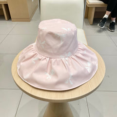 CELINE 25S BUCKET BOW HAT  733401 IN BABY PINK