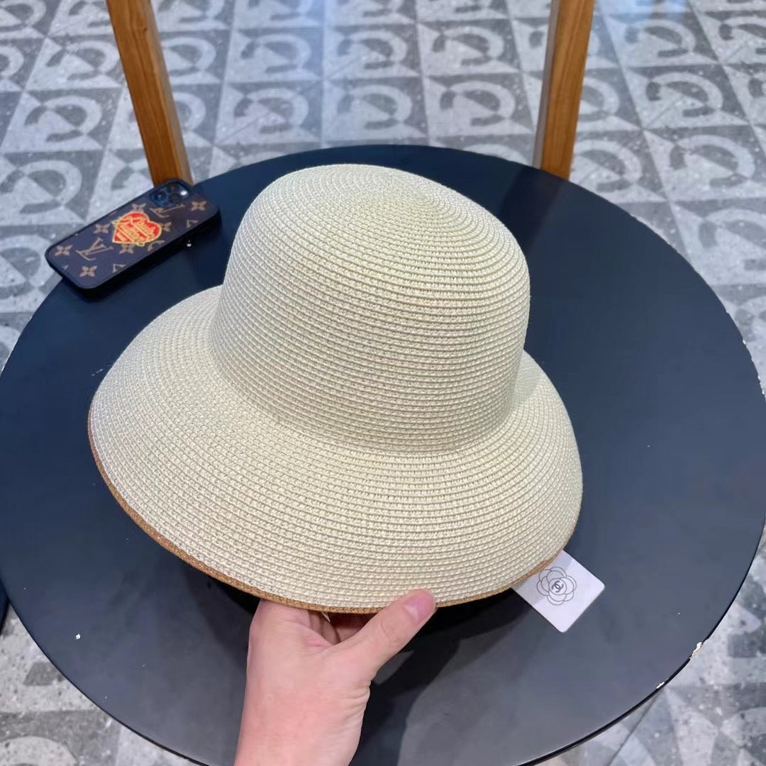 STRAW CLOCHE HAT IVORY 672757