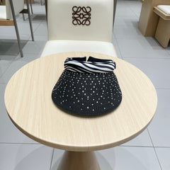 VISOR HAT MODEL 652215 IN BLACK WOVEN STRAW