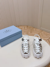 Pra Rubber Monolith Sandals 55 Silver White