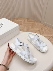 Pra Interwoven Straps Sandals 30 White