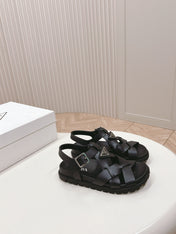 Pra Interwoven Straps Sandals 30 Black