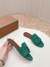 LP SUMMER CHARMS SANDALS IN TEAL BLUE SUEDE